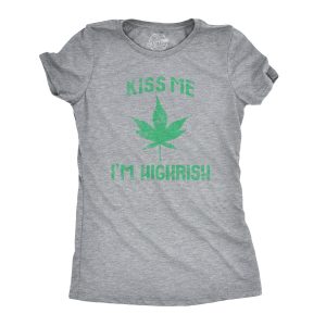 Womens Kiss Me Im Highrish Funny Saint Patricks Day T Shirt St Pattys Shamrock Womens Kiss Me Im Highrish Funny Saint Patricks Day T Shirt St Pattys Shamrock