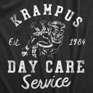 Womens Krampus Day Care Service T Shirt Funny Saint Nicholas Folklore Joke Tee For Ladies