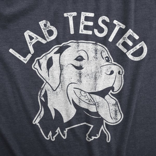 Womens Lab Tested T Shirt Funny Pet Puppy Labrador Retriever Joke Tee For Ladies