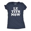 Womens Le Tits Now T Shirt Funny Offensive Xmas Party Boob Song Joke Tee For Ladies