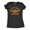 Womens Lets Get Smashed Funny T shirts Pumpkin Halloween Costume T shirt