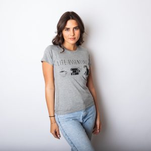 Womens Life Essentials T shirt Funny Coffee Cat Mom Lover Cute Graphic Ladies