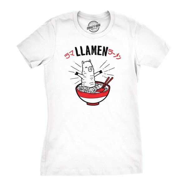 Womens Llamen Funny Ramen T-shirt For Foodie Girls