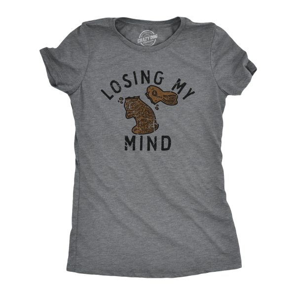 Womens Losing My Mind T Shirt Funny Broken Chocolate Easter Bunny Joke Tee For Ladies