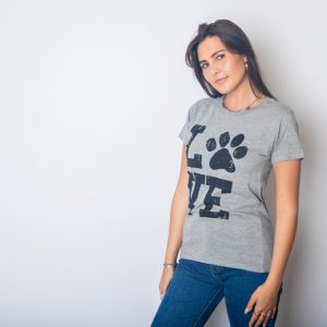 Womens Love Paw T shirt Cute Gift for Dog Mom Pet Lover Cool Funny Graphic Tee 3