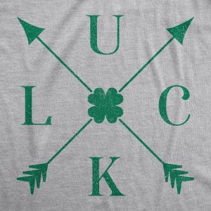 Womens Luck Arrows T Shirt Cute Shamrock Saint Patricks Day Patty Outfit Irish 4
