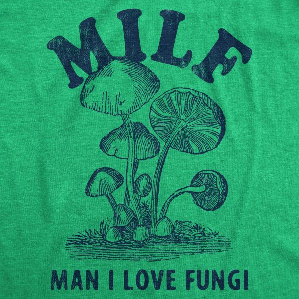 Womens MILF Man I Love Fungi T Shirt Funny Mushroom Acronym Joke Tee For Ladies