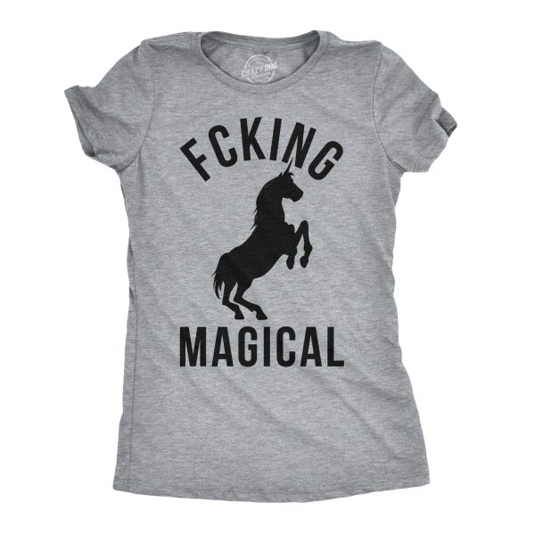 Womens Magical Funny T shirt Unicorn Vintage Tee Cool Cute 90s Novelty T shirt