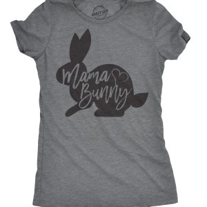 Womens Mama Bunny T Shirt Cute Adorable Easter Gift Faith Tee For Ladies