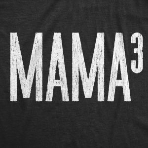 Womens Mama Cubed Tshirt Funny Math Nerdy Mother’s Day Cute Tee For Mom Of Three