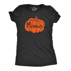Womens Mama Pumpkin Tshirt Funny Family Halloween Tee Womens Mama Pumpkin Tshirt Funny Family Halloween Tee