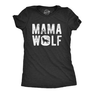 Womens Mama Wolf Tshirt Funny Camping Pack Mothers Day Graphic Novelty Tee Womens Mama Wolf Tshirt Funny Camping Pack Mothers Day Graphic Novelty Tee