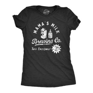 Womens Mamas Milk Brewing Co T Shirt Funny Breast Feeding Brewery Joke Tee For Ladies Womens Mamas Milk Brewing Co T Shirt Funny Breast Feeding Brewery Joke Tee For Ladies