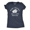 Womens Meowy Christmas And A Happy Mew Year T Shirt Funny Xmas Kitten Lovers Tee For Ladies