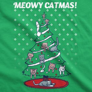 Womens Meowy Christmas Cat Shirt Tree Ugly Merry Crazy Funny Gift Sweater 1 Womens Meowy Christmas Cat Shirt Tree Ugly Merry Crazy Funny Gift Sweater 2