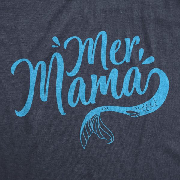 Womens MerMama Tshirt Funny Mothers Day Mermaid Tee