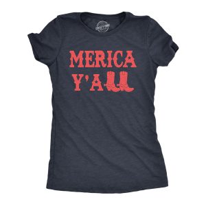 Womens Merica Yall T Shirt Funny Cool Fourth Of July Party Patriotic Cowboy Tee For Ladies Womens Merica Yall T Shirt Funny Cool Fourth Of July Party Patriotic Cowboy Tee For Ladies