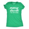 Womens Merry Drunk I’m Christmas Tshirt Funny Holiday Season Xmas Graphic Novelty Tee