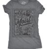 Womens Moist Floral Print Tshirt Funny Gross Word Tee
