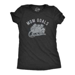 Womens Mom Goals Tshirt Funny Opossum Family Cute Animal Graphic Tee Womens Mom Goals Tshirt Funny Opossum Family Cute Animal Graphic Tee