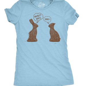 Womens My Butt Hurts T Shirt Funny Easter Egg Chocolate Bunny Sarcastic Gift Tee 1