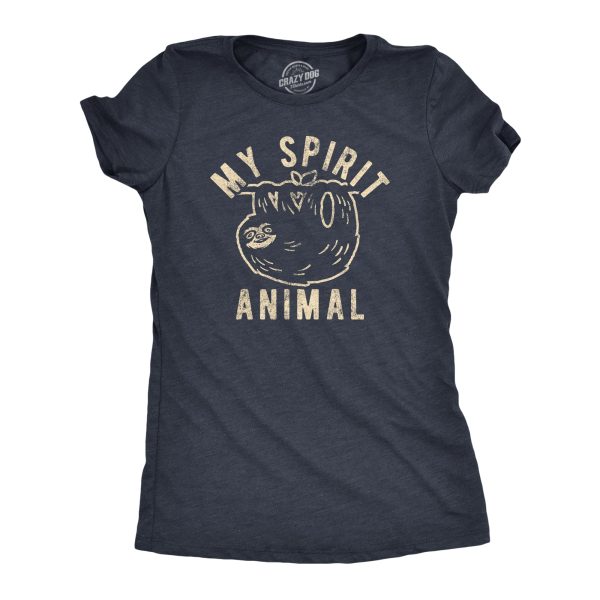 Womens My Spirit Animal Sloth Tshirt Funny Lazy Slow Sarcastic Graphic Novelty Tee