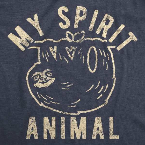 Womens My Spirit Animal Sloth Tshirt Funny Lazy Slow Sarcastic Graphic Novelty Tee