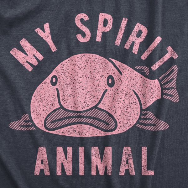 Womens My Spirit Animal T Shirt Funny Ugly Blobfish Joke Tee For Ladies