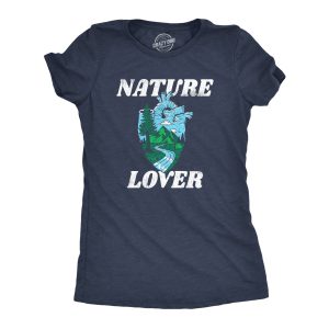 Womens Nature Lover T Shirt Funny Cool Outdoors Hiking Camping Heart Tee For Ladies Womens Nature Lover T Shirt Funny Cool Outdoors Hiking Camping Heart Tee For Ladies