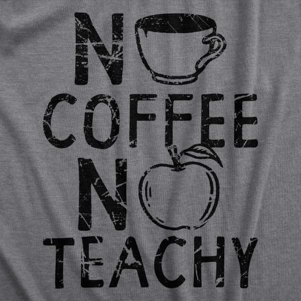 Womens No Coffee No Teachy T Shirt Funny Teacher Caffeine Addict Joke For Ladies