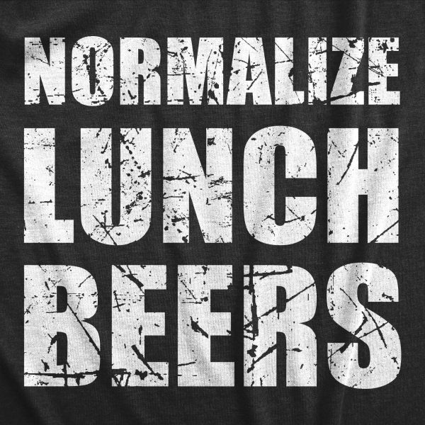 Womens Normalize Lunch Beers T Shirt Funny Day Drinking Lovers Joke Tee For Ladies