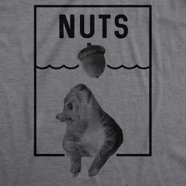 Womens Nuts Jaws Squirrel Parody Tshirt Funny Novelty Shark Movie Graphic Tee For Ladies