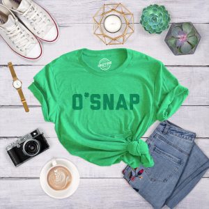 Womens O Snap T Shirt Funny Shamrock Saint Patricks Day Irish St Patty Tee Her 2 Womens O Snap T Shirt Funny Shamrock Saint Patricks Day Irish St Patty Tee Her 3