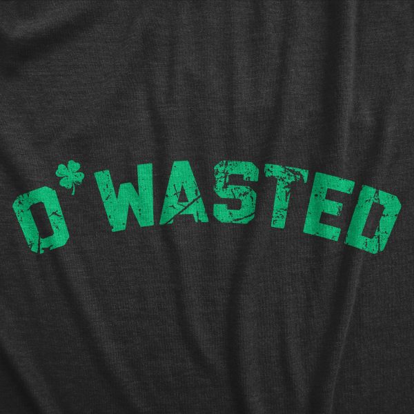 Womens OWasted T Shirt Funny St Pattys Day Parade Drunk Party Tee For Ladies