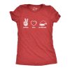 Womens Peace Love Christmas Tshirt Funny Holiday Xmas Party Graphic Novelty Tee