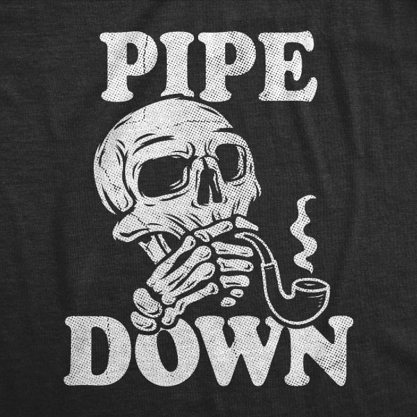 Womens Pipe Down T Shirt Funny 420 Corn Cob Smoking Joke Tee For Ladies