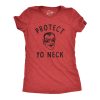 Womens Protect Yo Neck T Shirt Funny Sarcastic Cool Vampire Tee For Ladies
