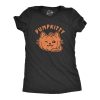 Womens Pumpkitty Tshirt Funny Halloween Pumpkin Crazy Cat Lady Kitty Novelty Tee
