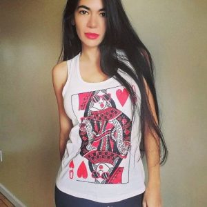 Womens Queen Of Hearts T shirt Funny Vintage Graphic Cool Cute Tee for Ladies 3