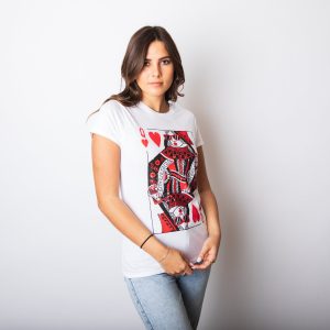Womens Queen Of Hearts T shirt Funny Vintage Graphic Cool Cute Tee for Ladies 4