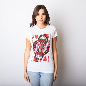 Womens Queen Of Hearts T shirt Funny Vintage Graphic Cool Cute Tee for Ladies 5