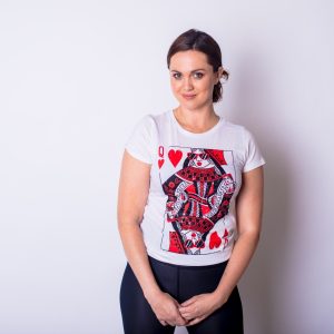 Womens Queen Of Hearts T shirt Funny Vintage Graphic Cool Cute Tee for Ladies 6