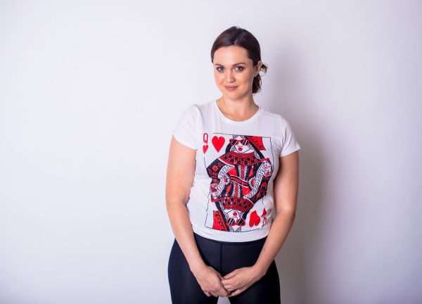 Womens Queen Of Hearts T shirt Funny Vintage Graphic Cool Cute Tee for Ladies