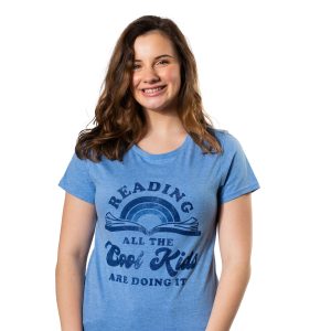 Womens Reading All The Cool Kids Are Doing It Tshirt Funny Books Tee 3