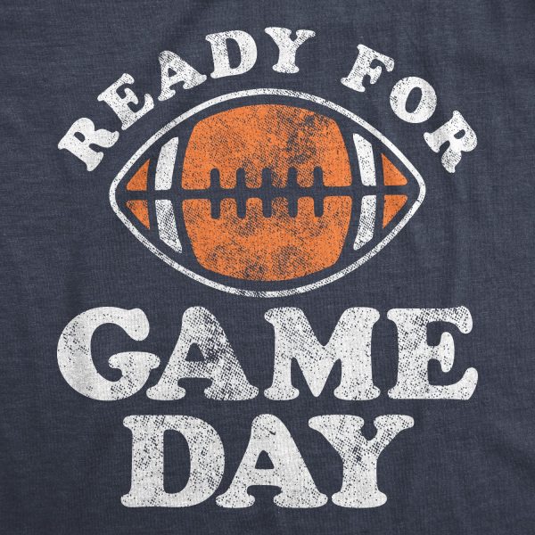 Womens Ready For Game Day T Shirt Funny Football Lovers Gridiron Tee For Ladies