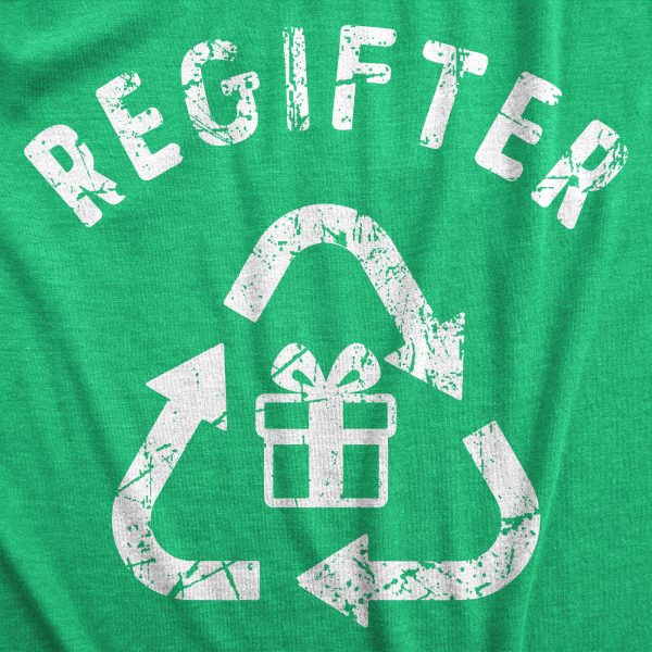 Womens Regifter T Shirt Funny Xmas Giving Recycled Presents Tee For Ladies