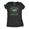 Womens Rock Out With Your Guac Out T Shirt Funny Chips And Guacamole Snack Tee For Ladies