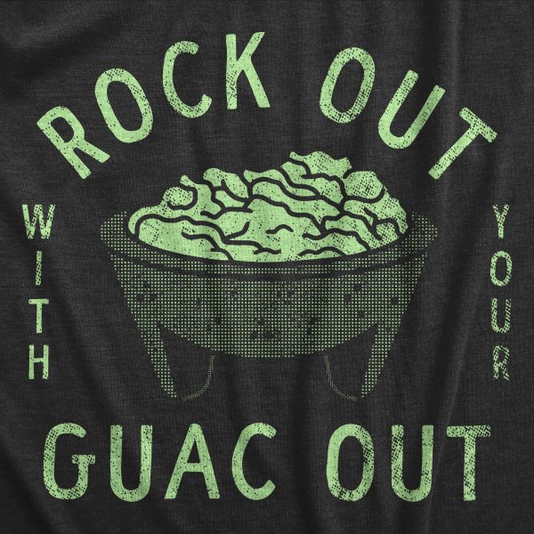 Womens Rock Out With Your Guac Out T Shirt Funny Chips And Guacamole Snack Tee For Ladies