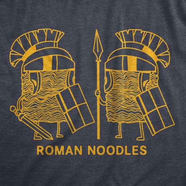 Womens Roman Noodles T Shirt Funny Ramen Ancient Rome Joke Tee For Ladies