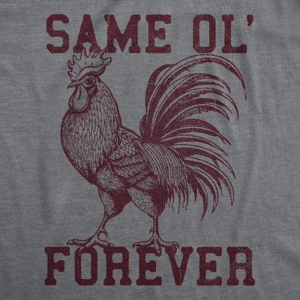 Womens Same Ol Cock Forever T Shirt Funny Rooster Penis Adult Marriage Joke Tee For Ladies